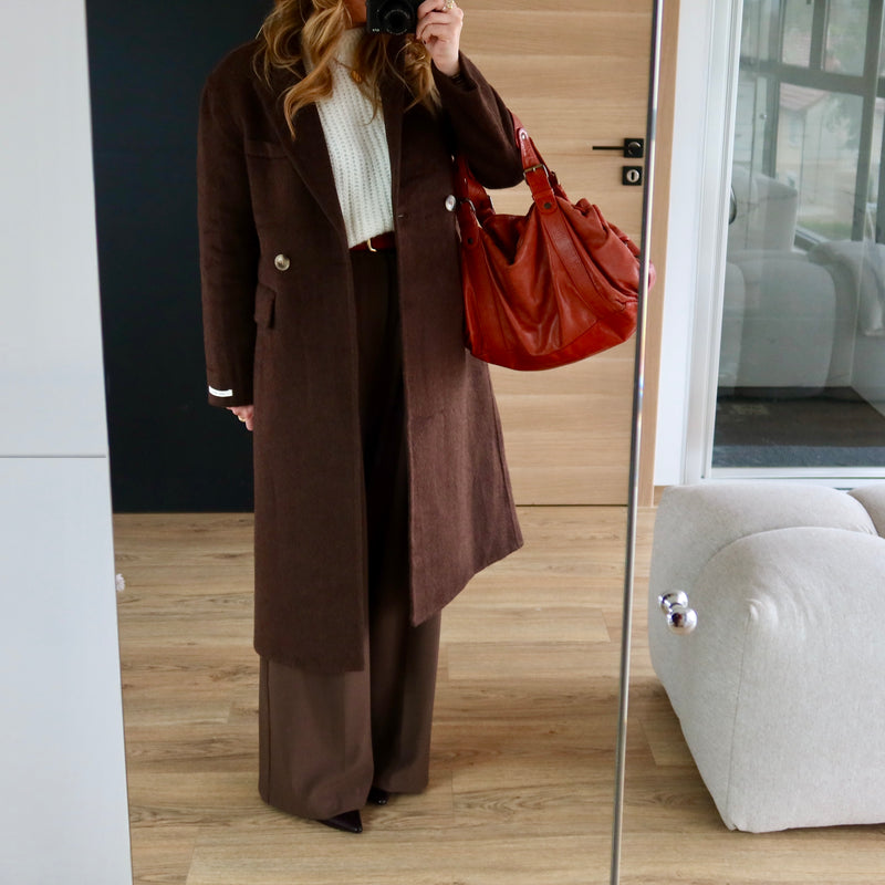 PREMIUM QUALITE - MANTEAU MALM MARRON