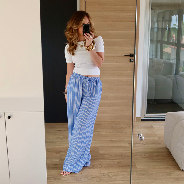 PANTALON FLORA BLEU