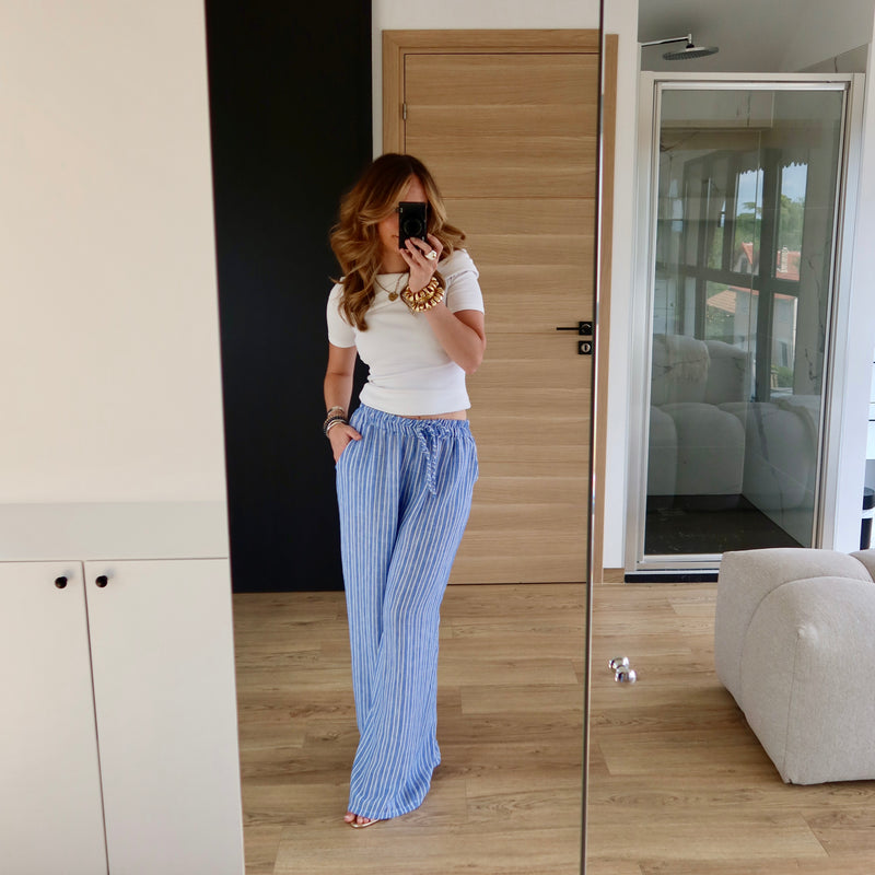 PANTALON FLORA BLEU