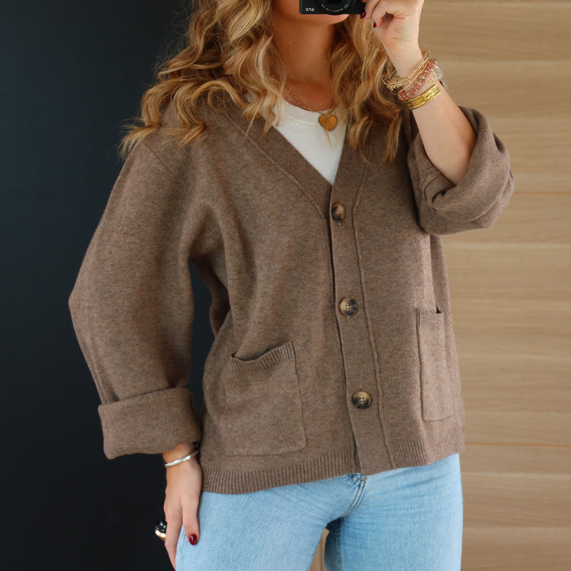 GILET JANE TAUPE