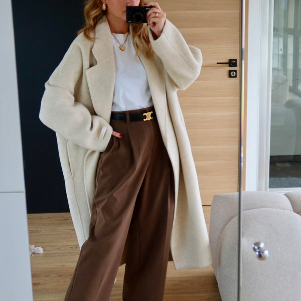 PREMIUM QUALITÉ - MANTEAU KATE CREME