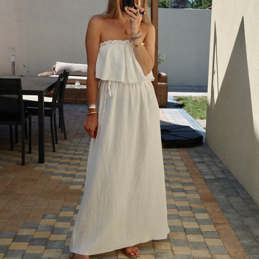 ROBE BUSTIER SELMA BLANCHE