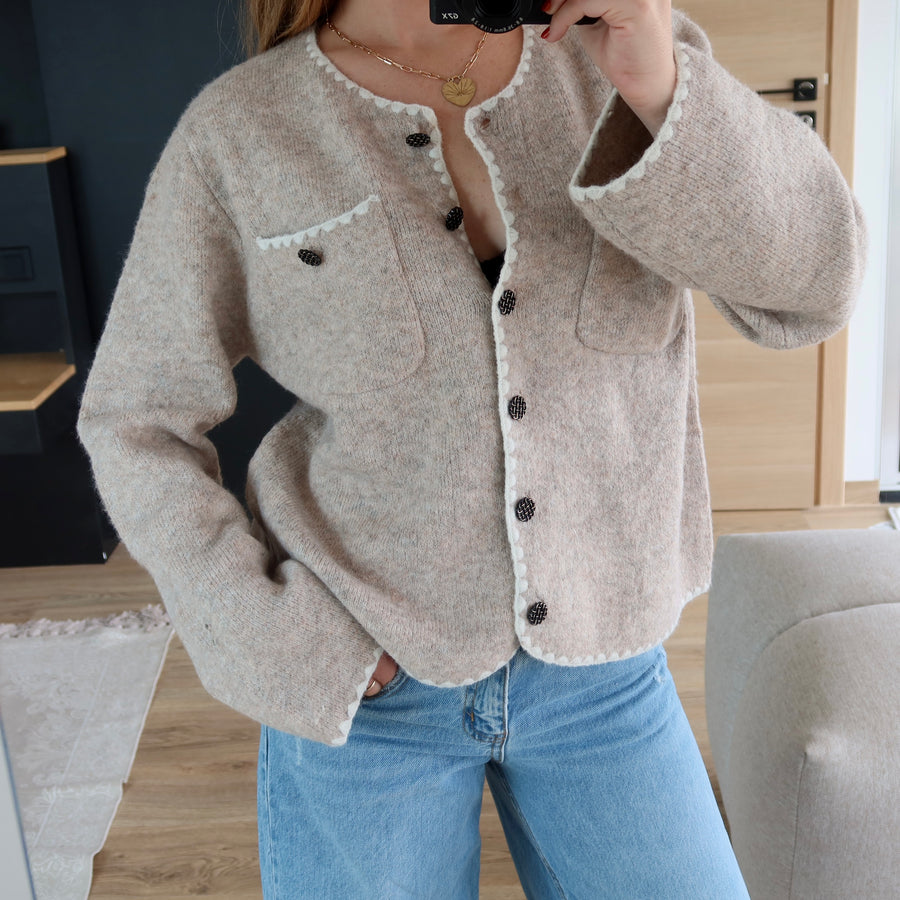 GILET LOAN TAUPE