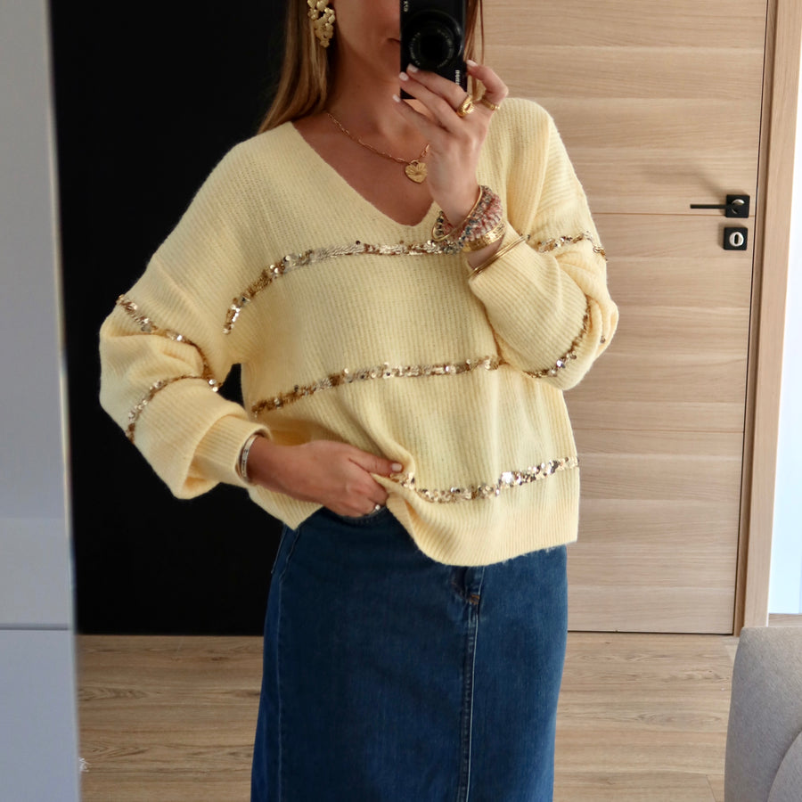 PULL RAVEL JAUNE